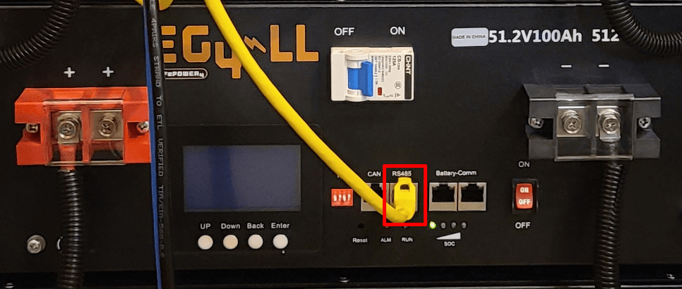 EG4 GYLL top RS485 front view