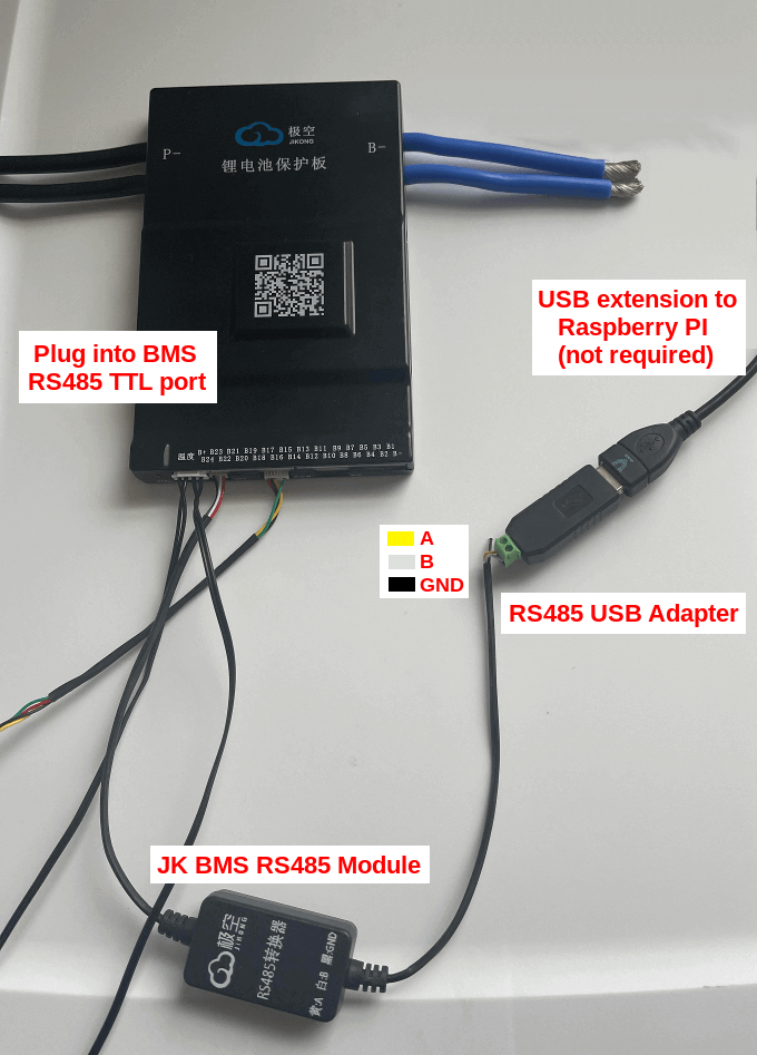 JK BMS RS485 connections