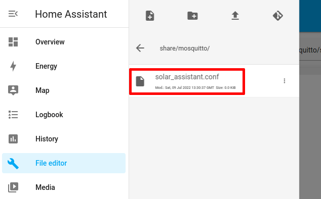 Edit solar_assistant.conf