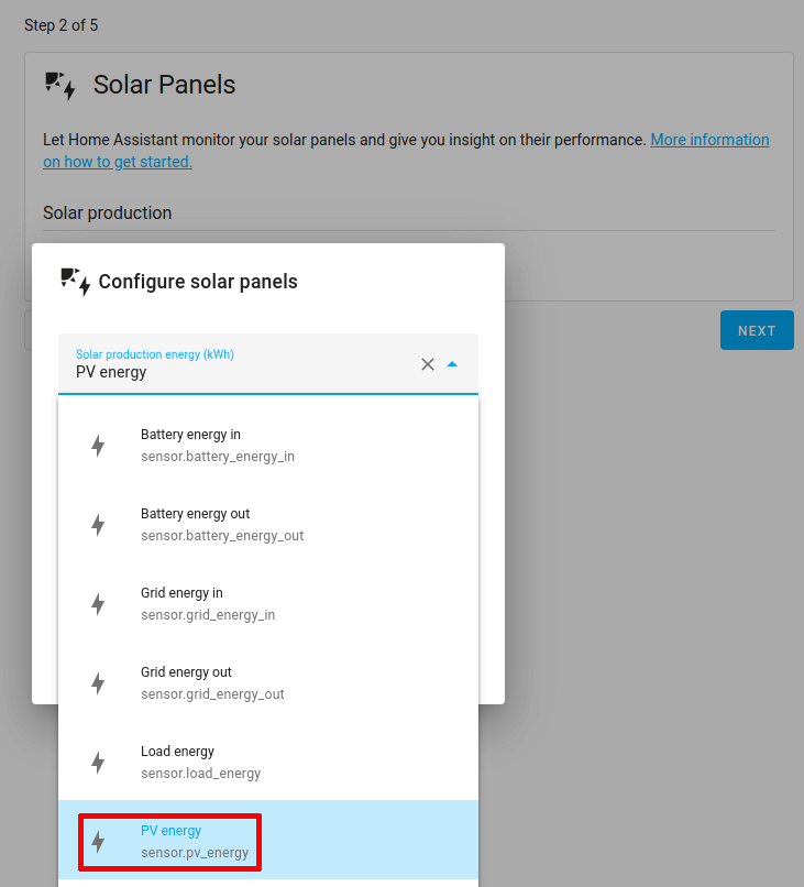Select PV generation metrics
