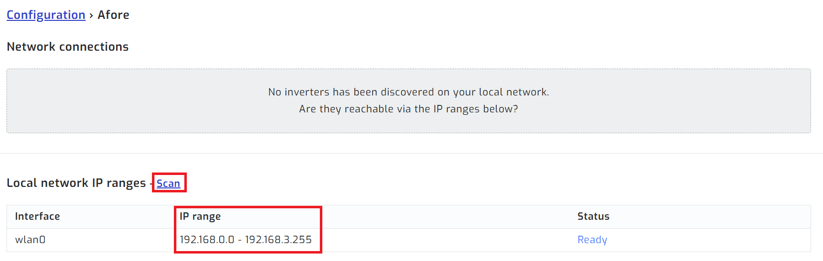 Scan network