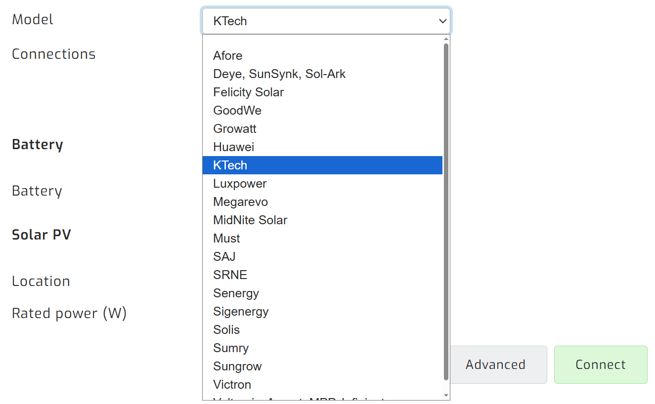 SRNE inverter selection