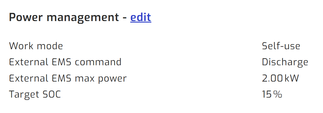 Power management page