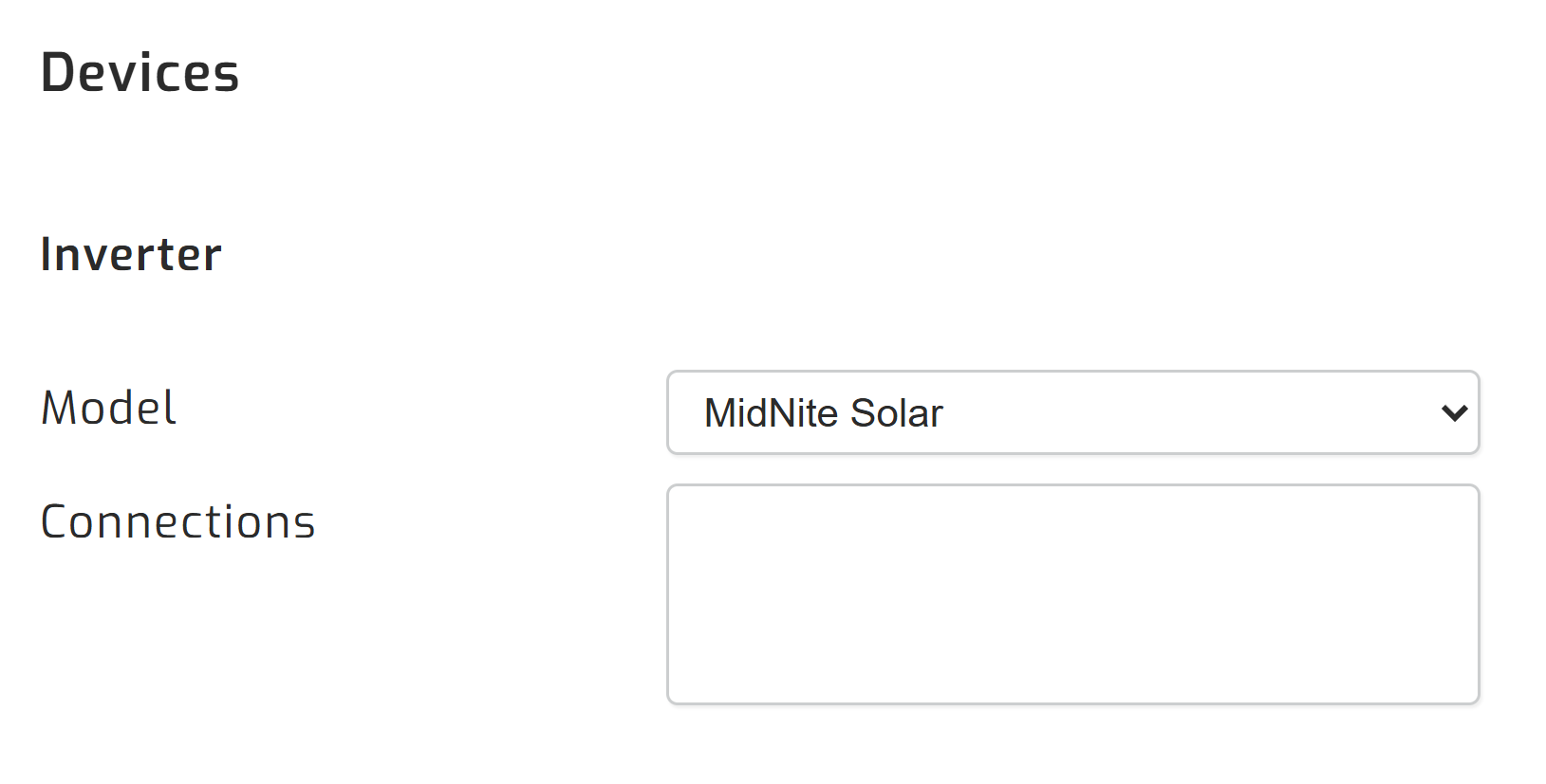 midnite inverter selection