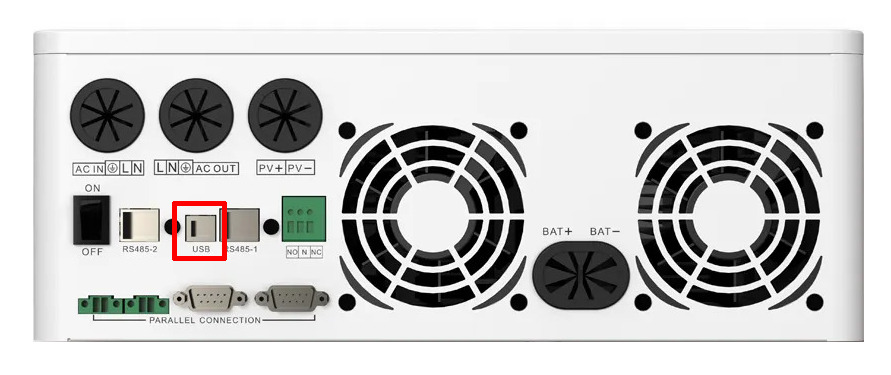SRNE USB type B port