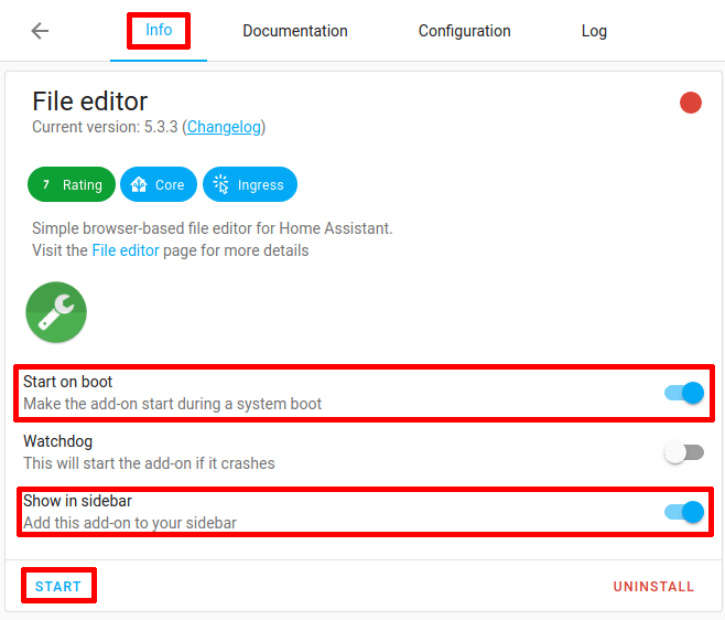 File add-on information