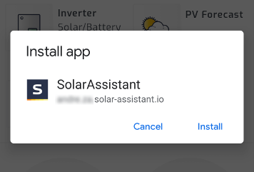 Install SolarAssistant Android app