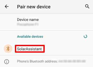 Enter WiFi credentials into SolarAssistant