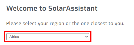 Change SolarAssistant region