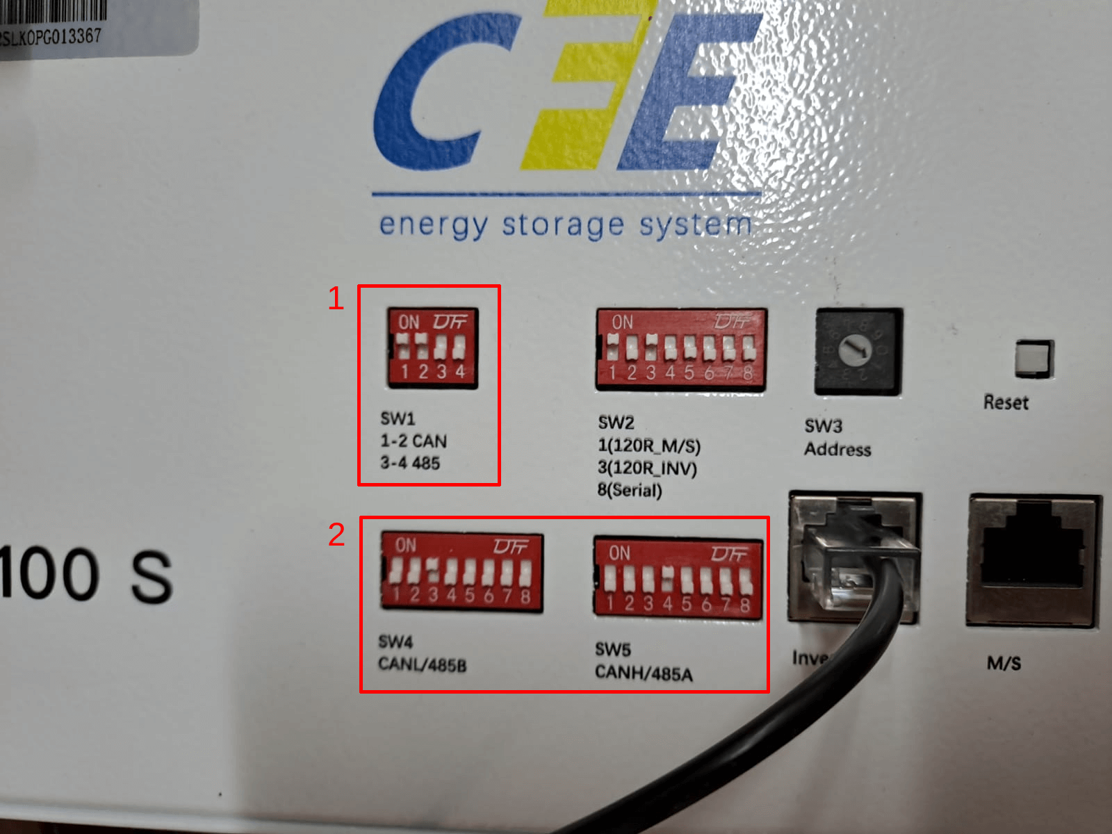CFE battery dip switches