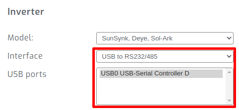 Select Deye USB cables