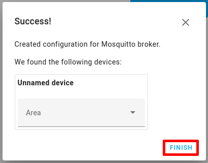 Successful connection to Home Assistant MQTT broker