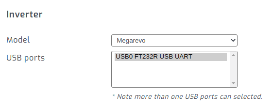 Select Megarevo inverter