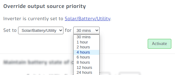 Active time based output source priority in SolarAssistant