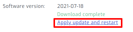 apply SolarAssistant update