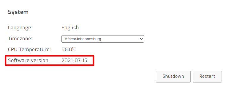 SolarAssistant software version
