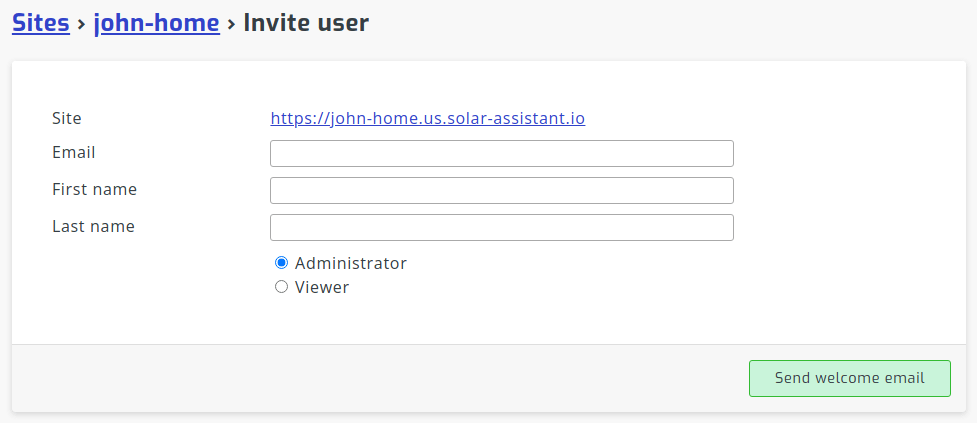 Enter user details