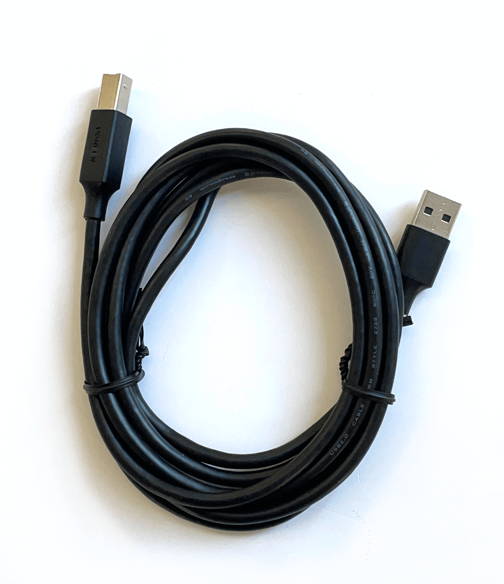 USB type B cable top